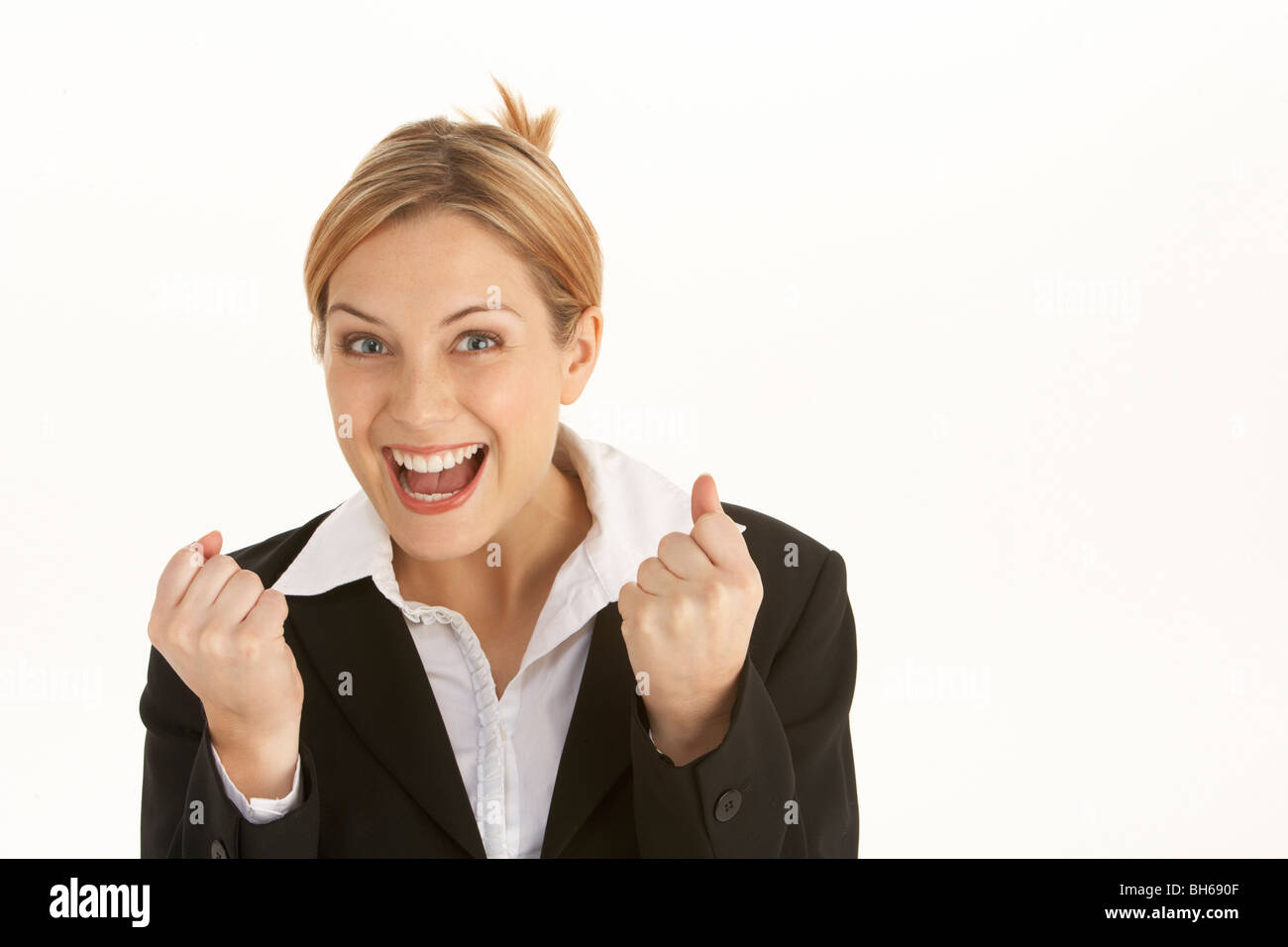 Businesswoman Celebrating Stock Photo