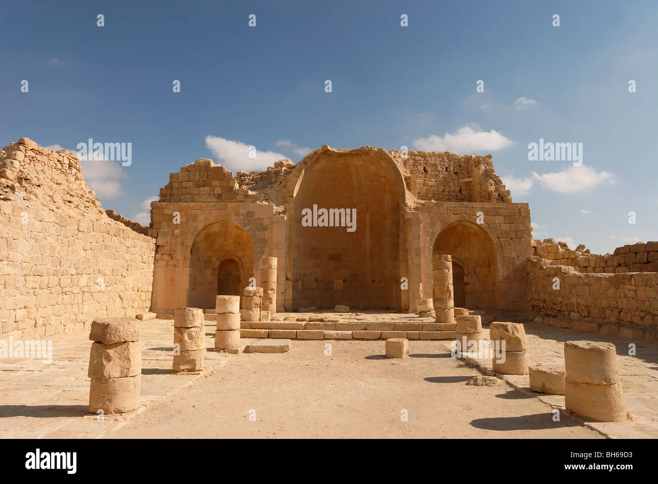 Ruins of Shivta, Byzantine Church Stock Photo