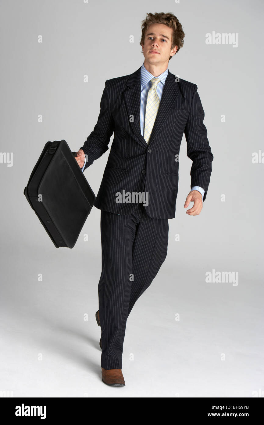 Full Length Portrait Of Businessman Stock Photo