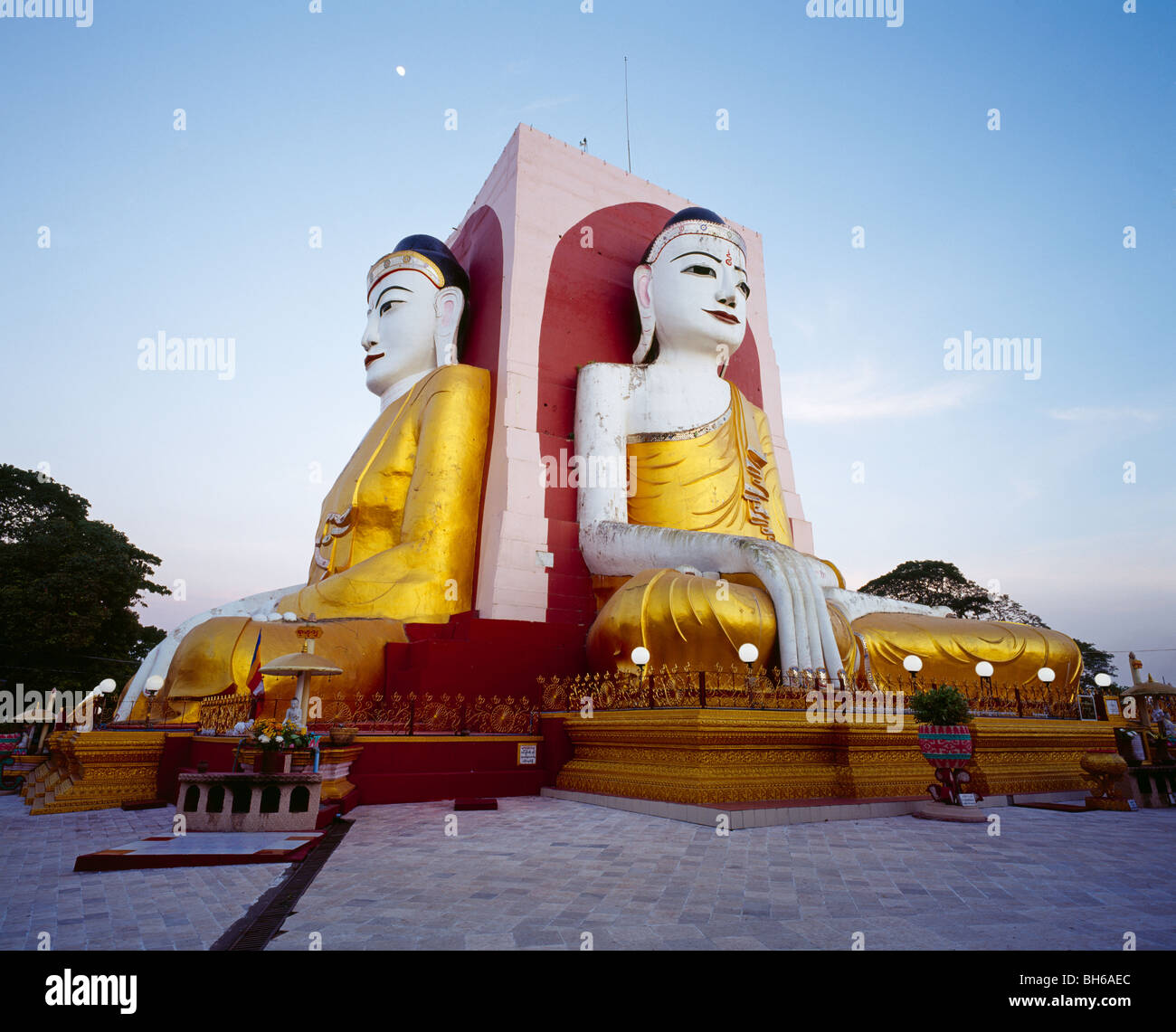 Kyaik Pun Paya - Four Seated Buddhas shrine Myanmar Burma Stock Photo