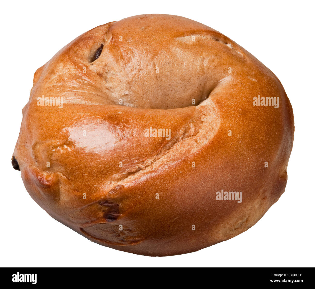 Raisin New York Style Bagel, Food Stock Photo