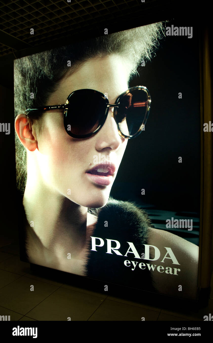Prada eyewear fashion woman sun glasses Italy Stock Photo