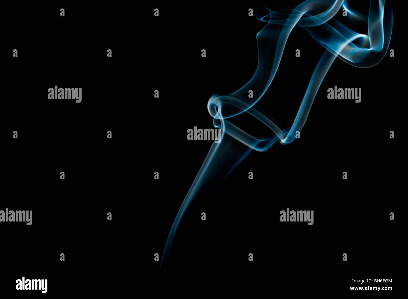 Smoke pattern on a black background Stock Photo