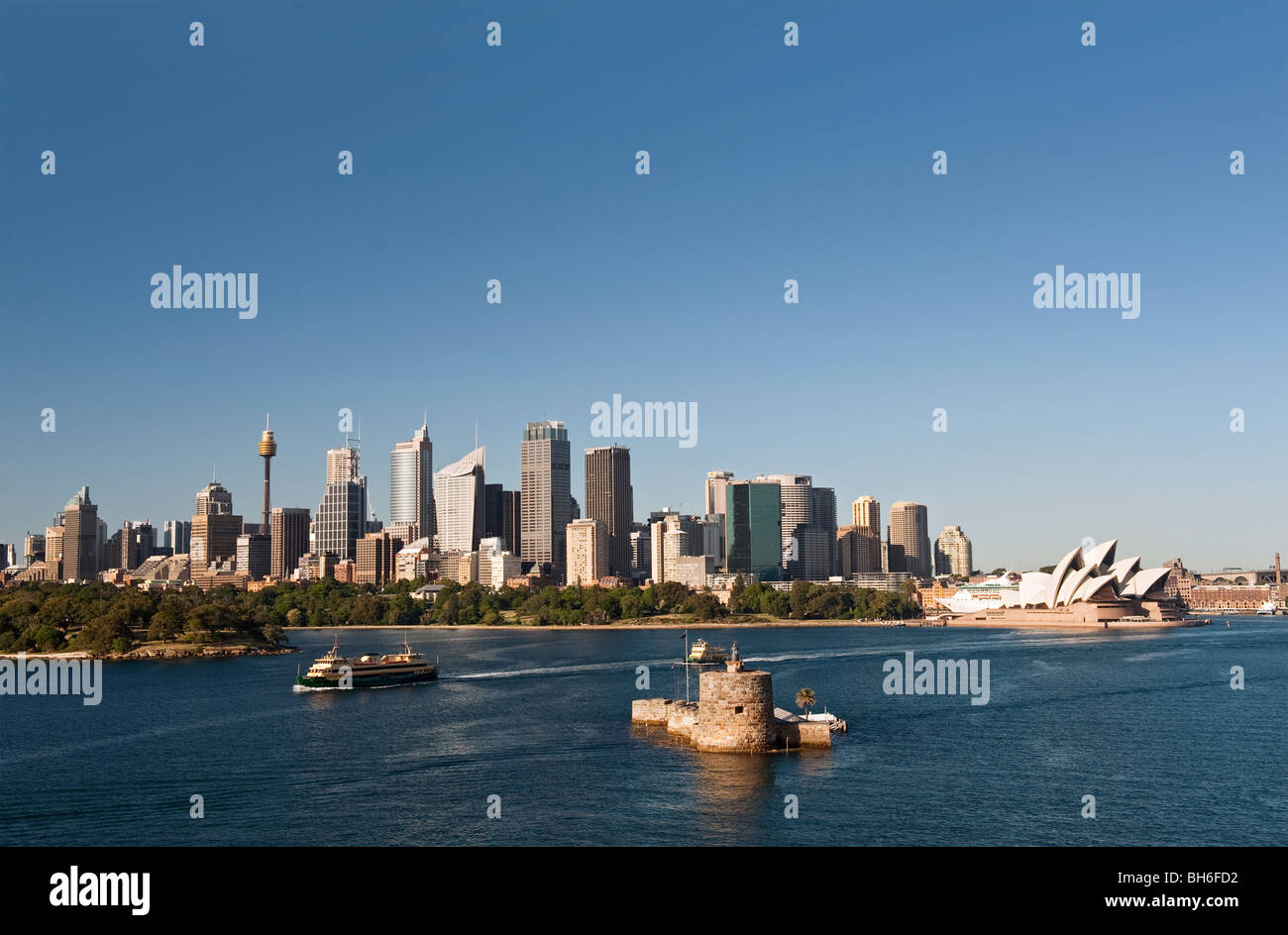 Sydney Skyline and Opera House, Sydney, NSW, Australia Stock Photo