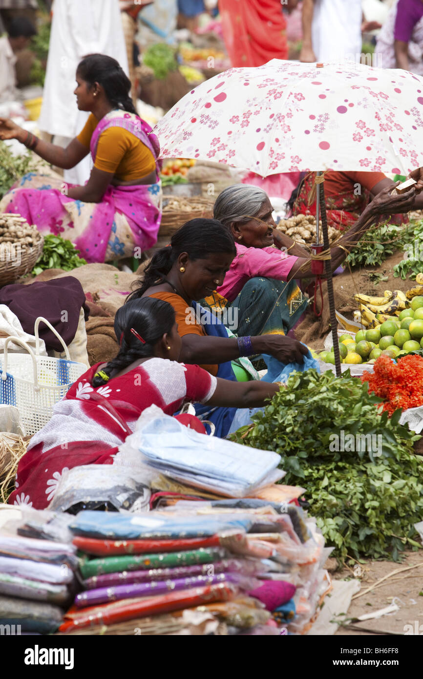Indian market sellers Stock Photo