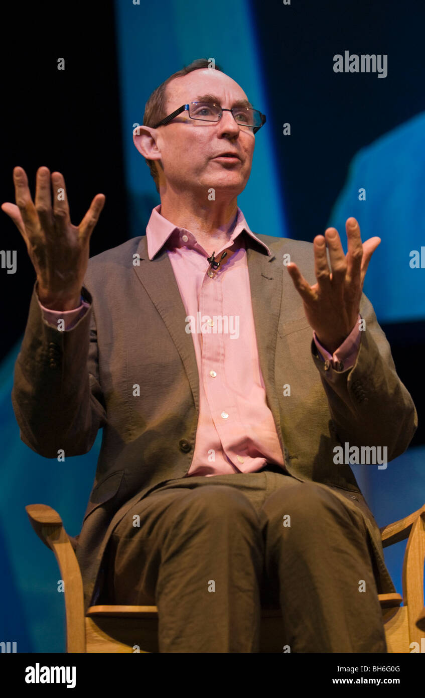 AN Wilson English author and newspaper columnist pictured in discussion