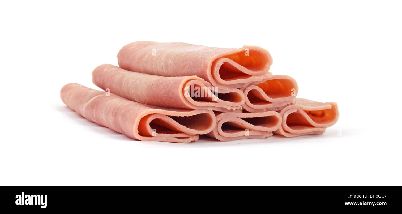 Low sodium deli ham slices Stock Photo Alamy