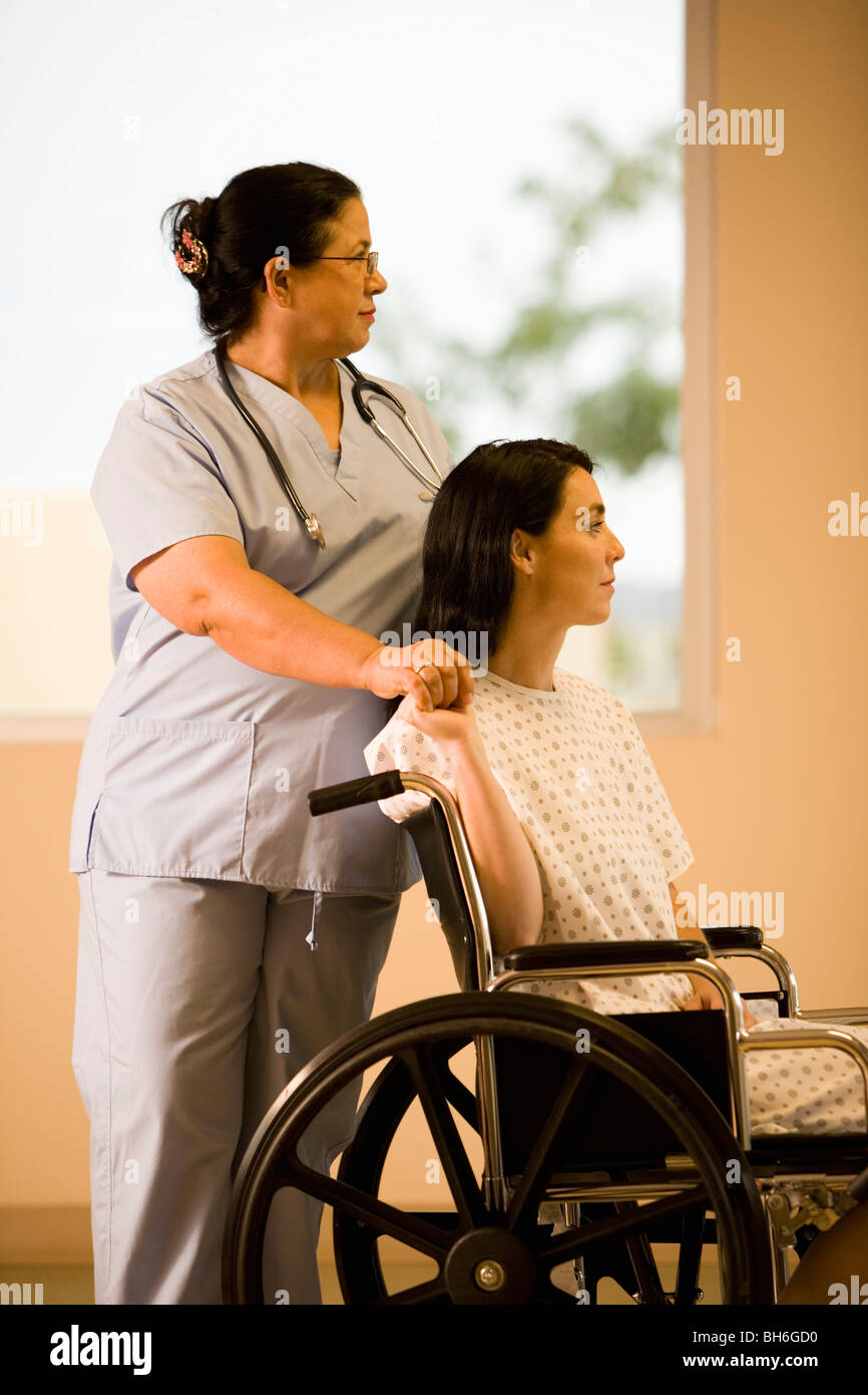 Patient in hospital day room Stock Photo Alamy