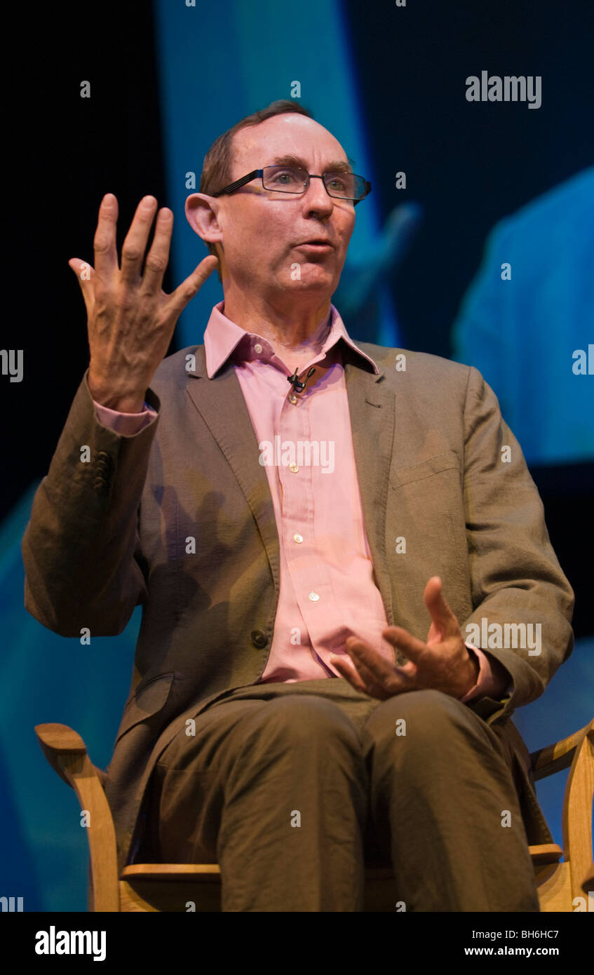 AN Wilson English author and newspaper columnist pictured in discussion