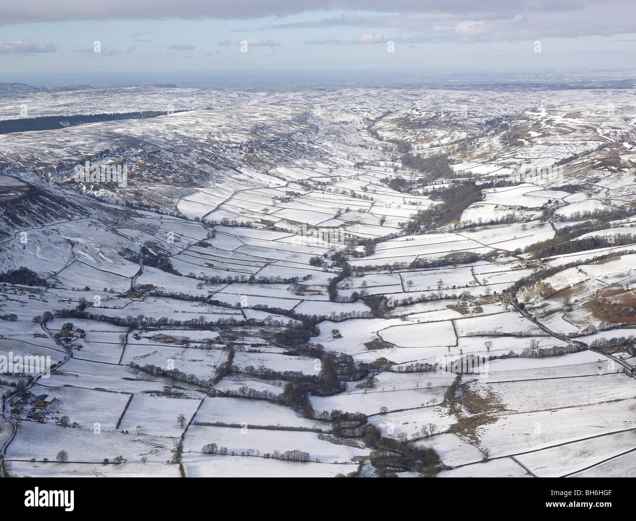 North Yorks Moors, Snow covered,  North Yorkshire, Northern England Stock Photo