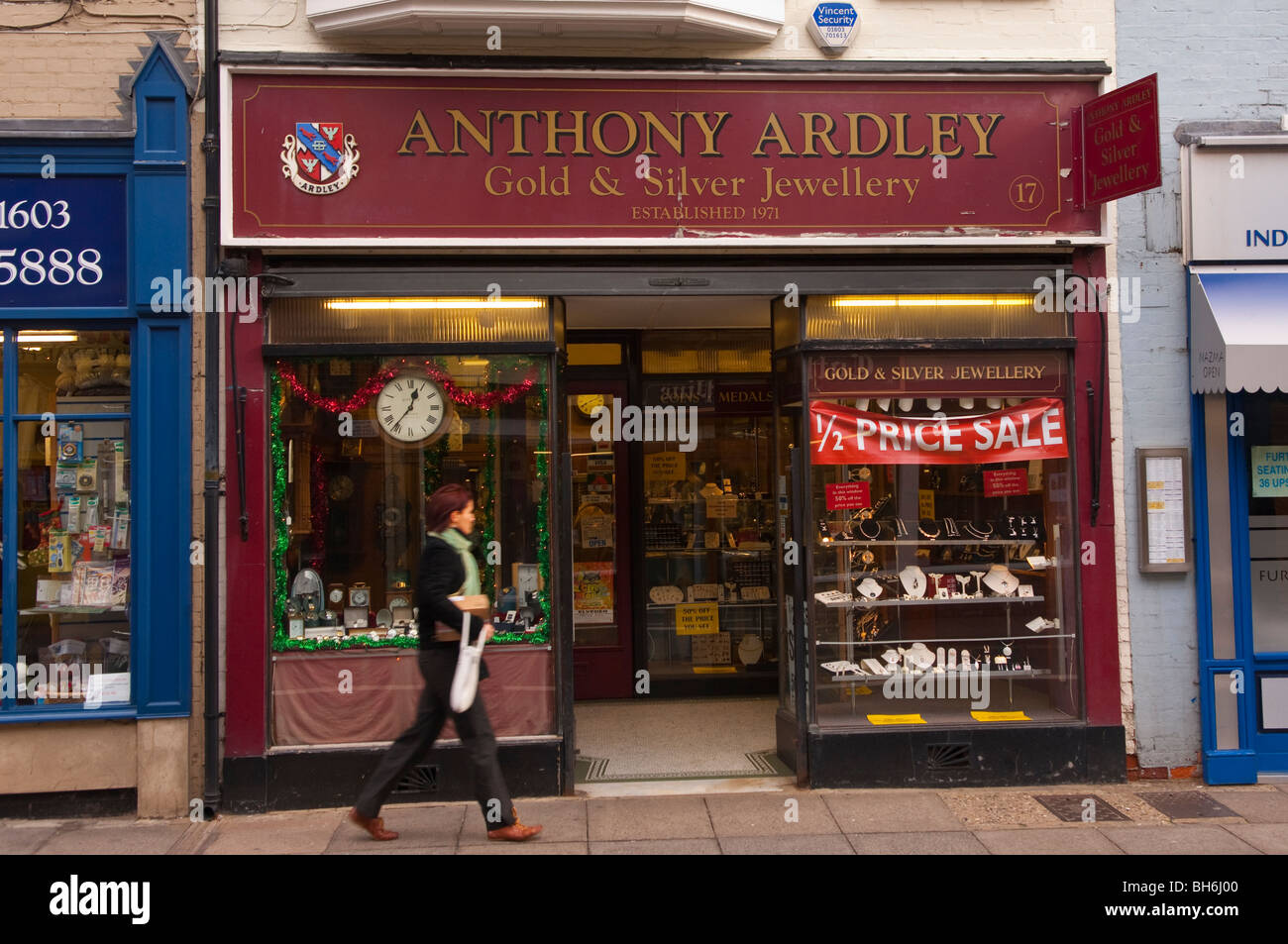 The Anthony Ardley jewellers in Norwich , Norfolk , England , Britain , Uk Stock Photo