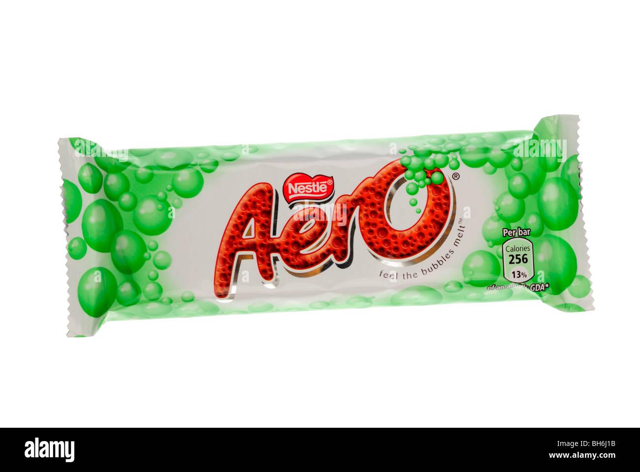 Nestle Mint Aero Chocolate Bar Stock Photo