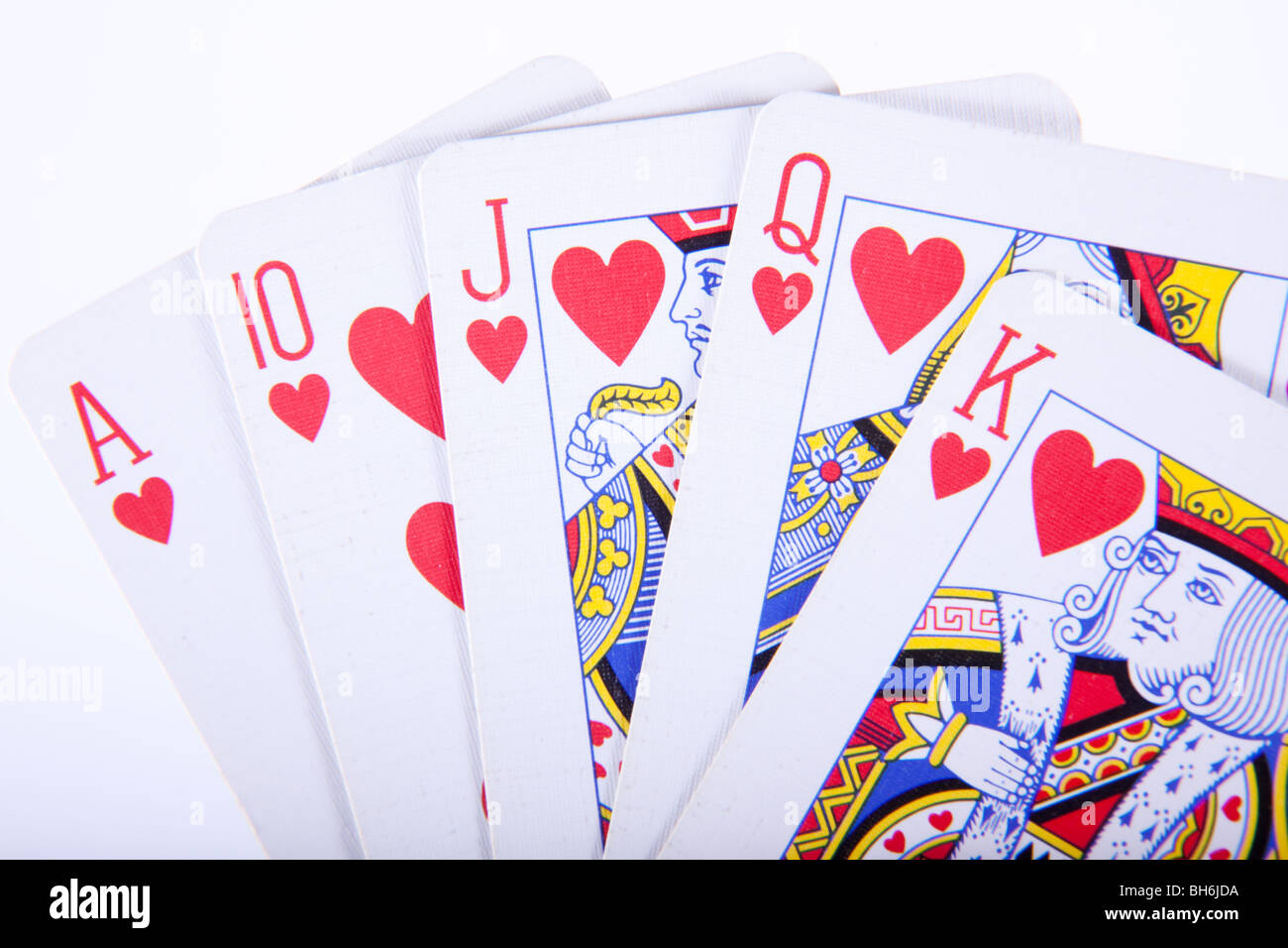Ace, King, Queen, Jack of Heart High Cards in a Row Stock Image - Image of  arranged, heart: 87884461
