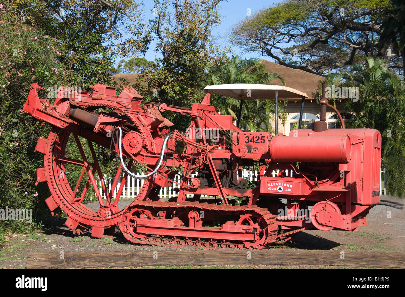 Sugar cane tractor in Maui, Hawaii USA Stock Photo