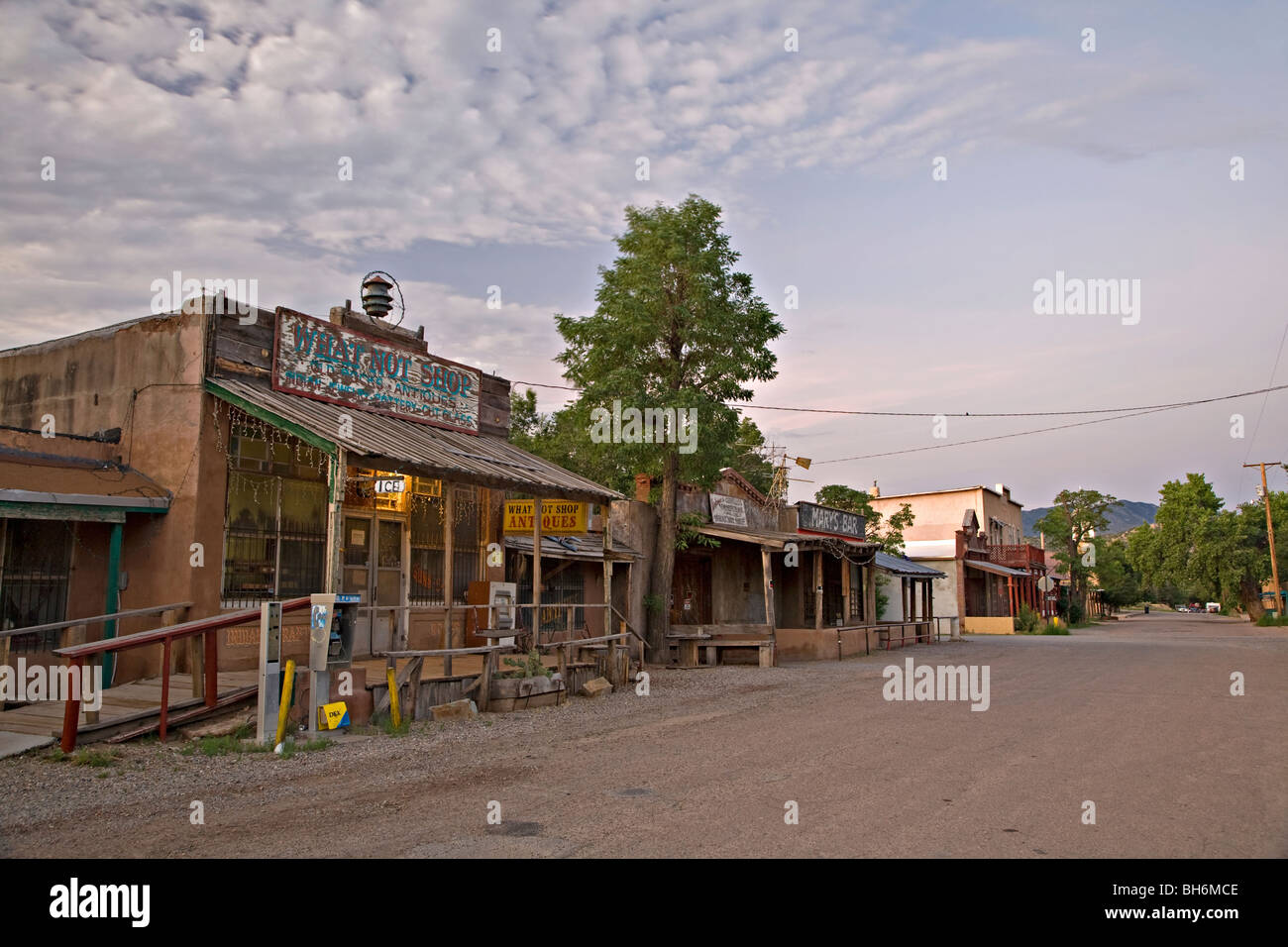 The What Not Shop and other historic buildings in Los Cerrillos, New