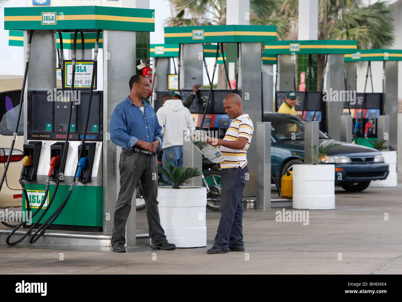 Gas station, Santo Domingo, Dominican Republic Stock Photo Alamy