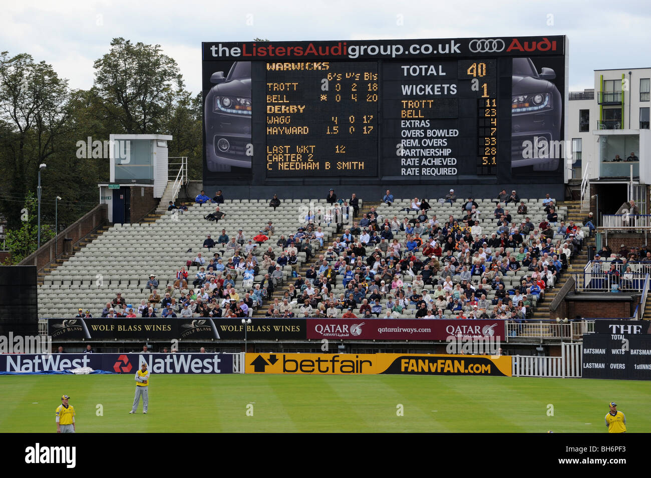 Warwickshire County Cricket Club Playing Their Last Match In Front Of Stock Photo Alamy