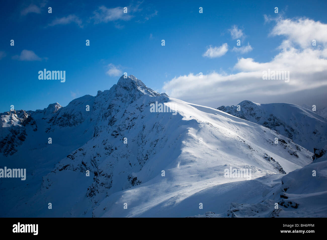 Mountain summit, Tatry, Tatra, Poland Stock Photo
