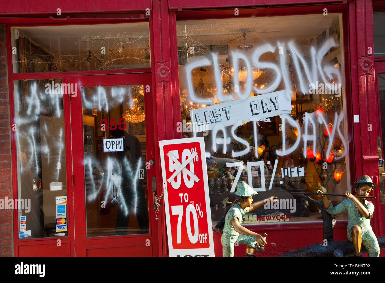 Out of Business in Soho, New York City Stock Photo
