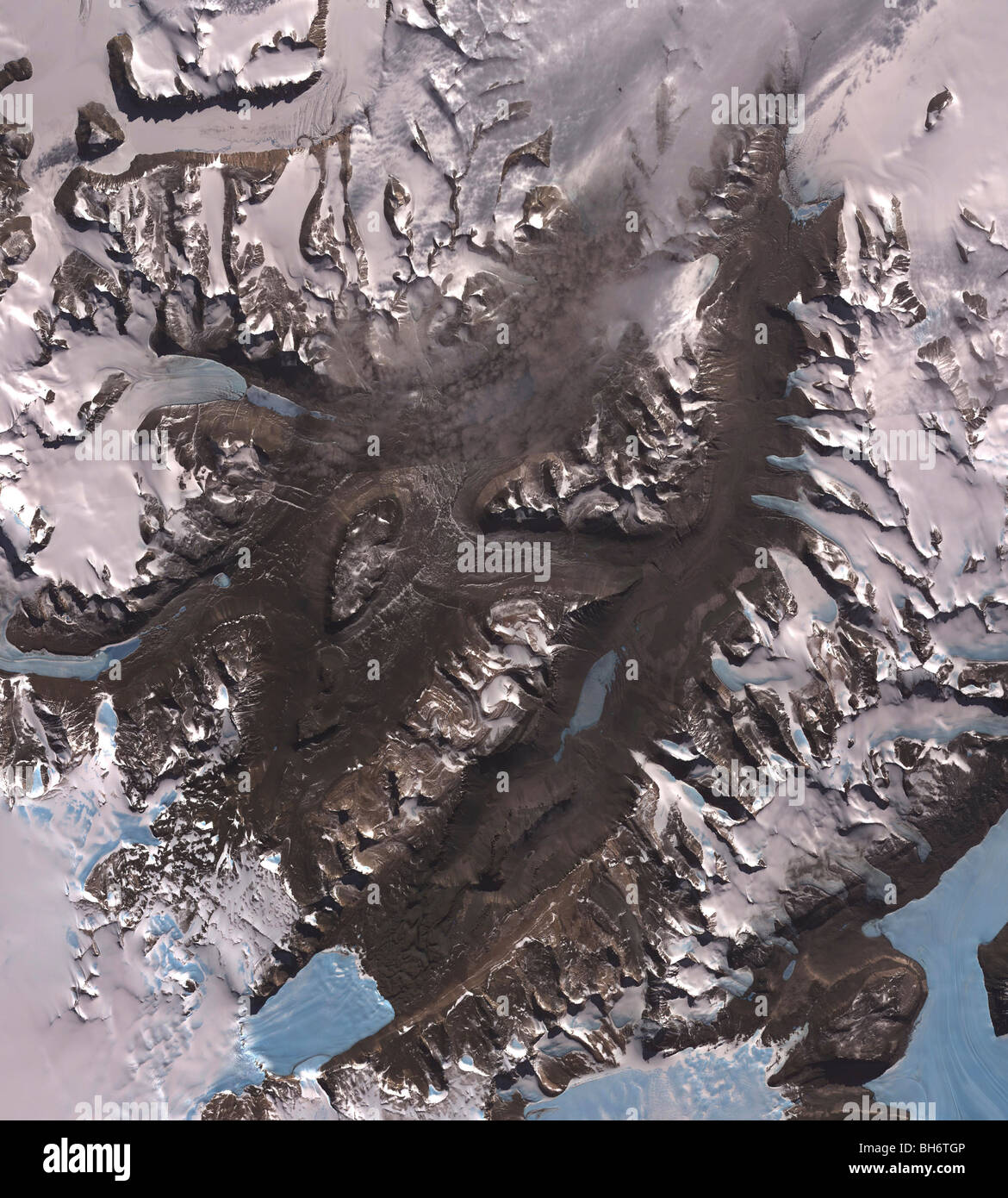 The McMurdo Dry Valleys west of McMurdo Sound, Antarctica. Stock Photo