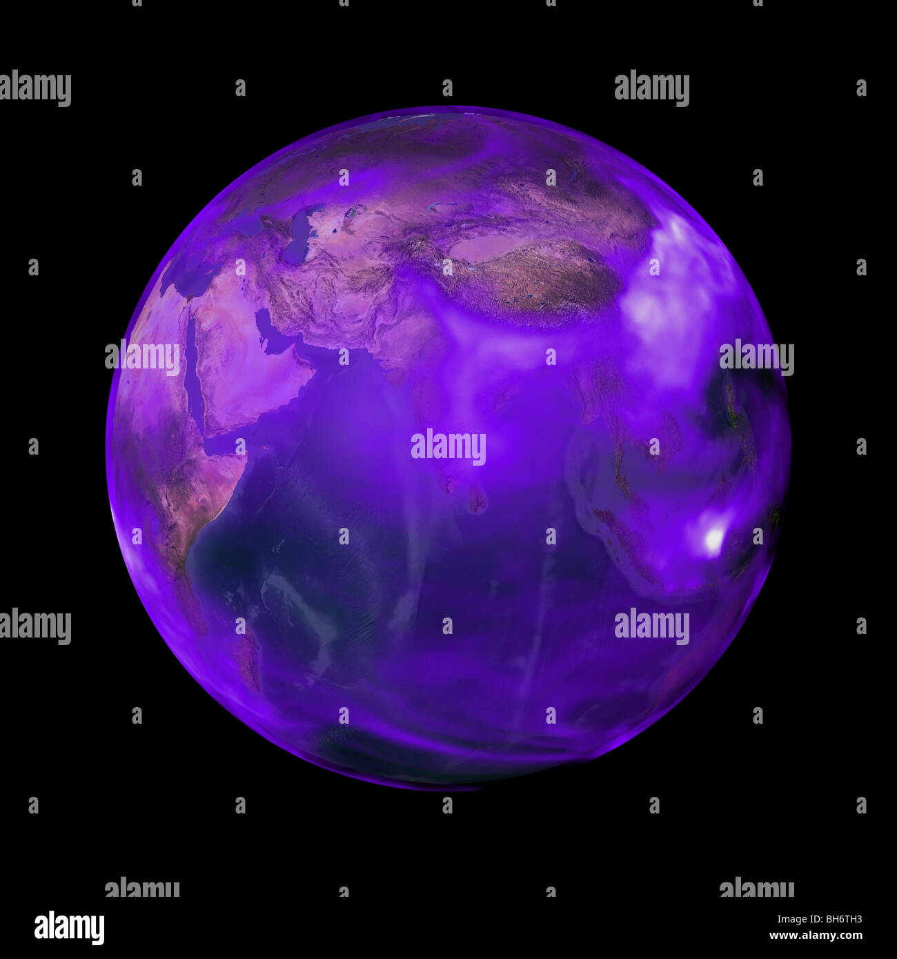 Black carbon, a short-lived particle, is in perpetual motion across the globe. Stock Photo