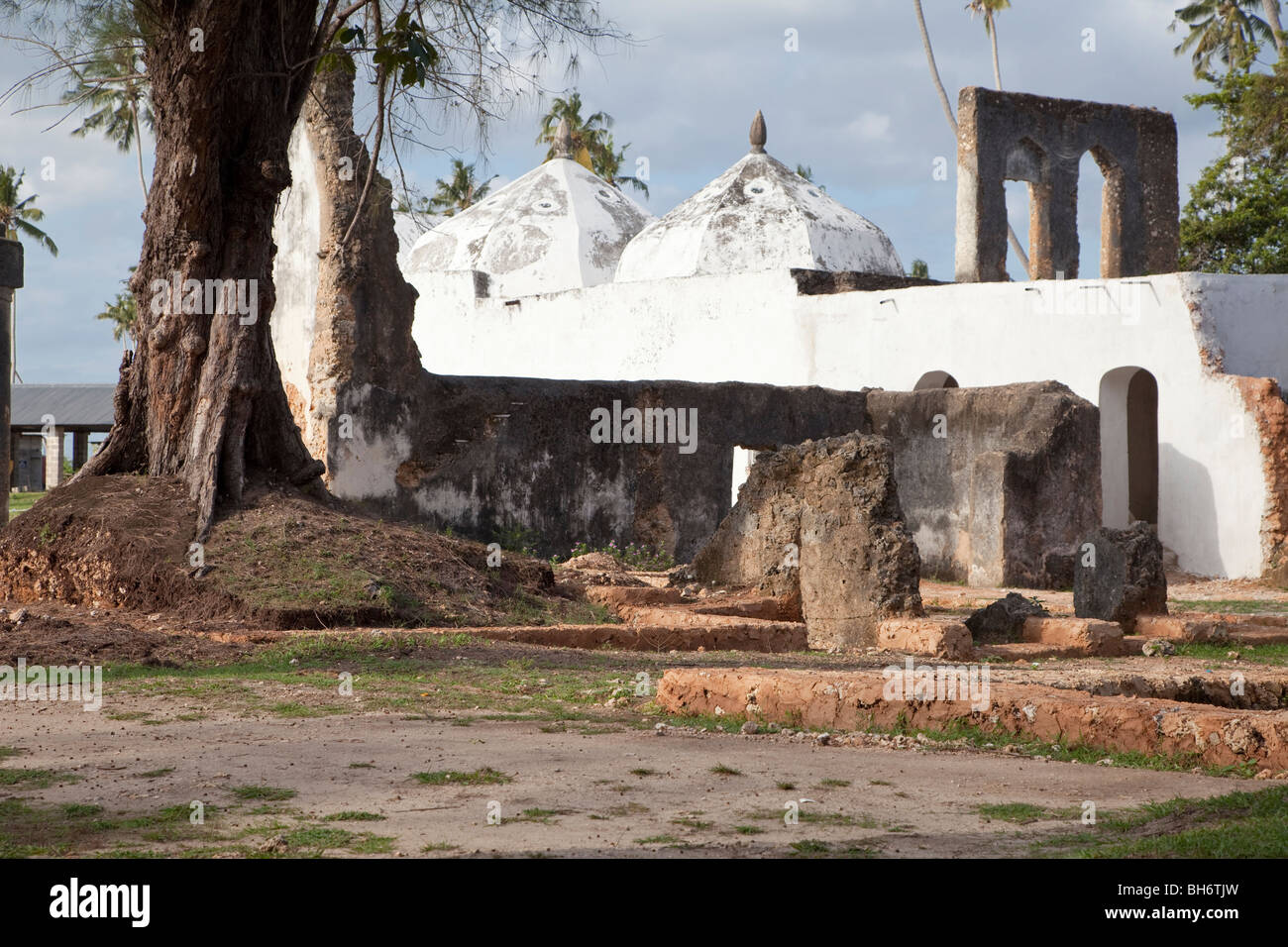 Zanzibar, Tanzania. Marahubi Palace Ruins, 19th Century Palace for the Sultan's Wives.  Women's Baths. Stock Photo