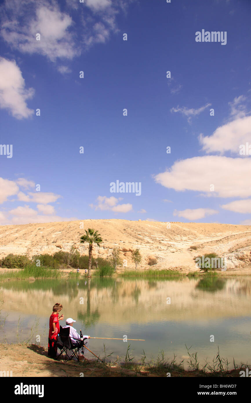 Israel, Negev, Golda Park Near Revivim named after former prime minister Golda Meir Stock Photo