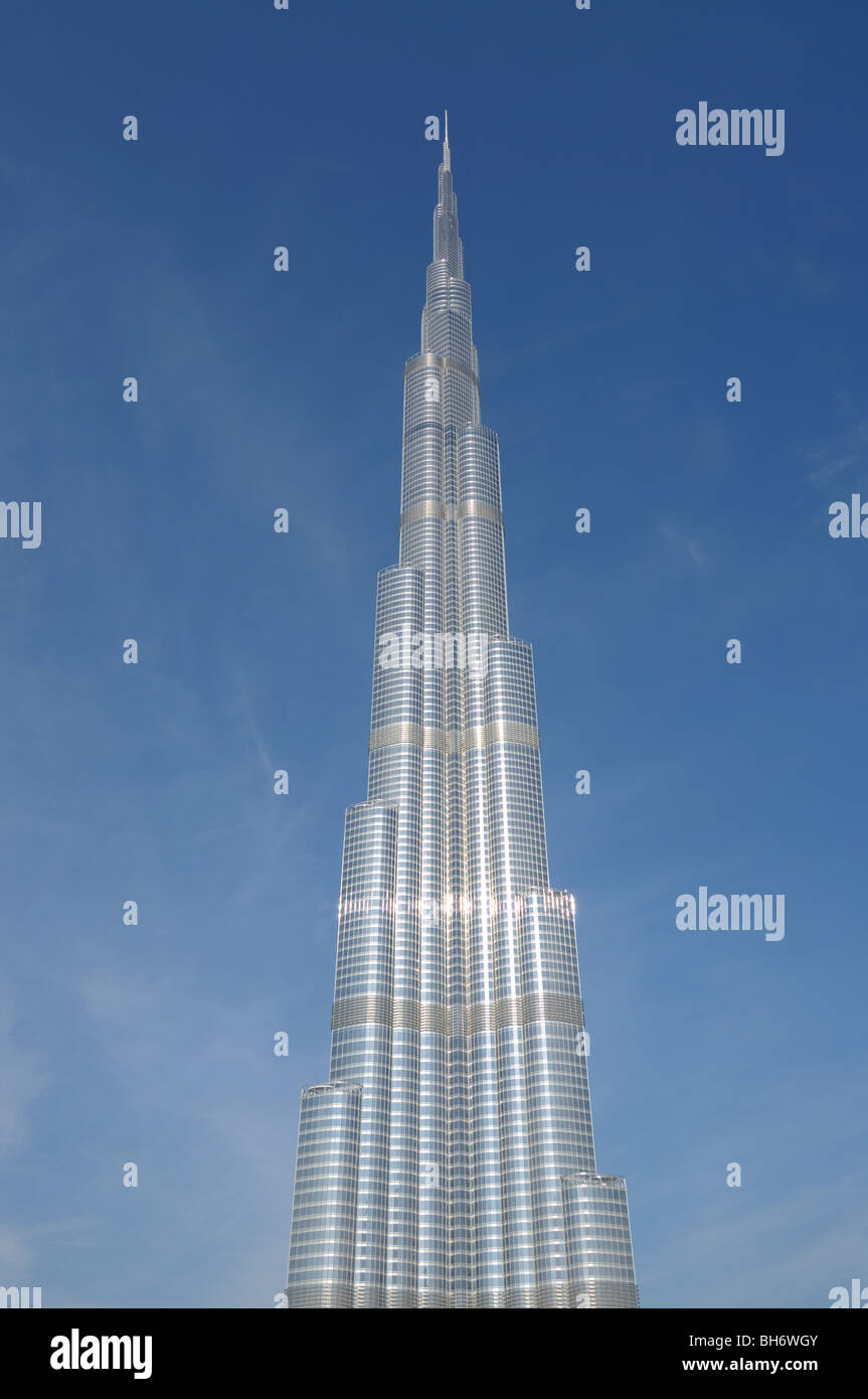 Highest Skyscraper in the World - Burj Dubai (Burj Khalifa), Dubai United Arab Emirates Stock Photo