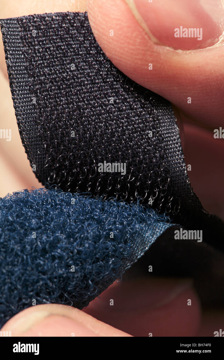 Macro Photo of a Black Velcro Stock Photo - Image of home, closeup