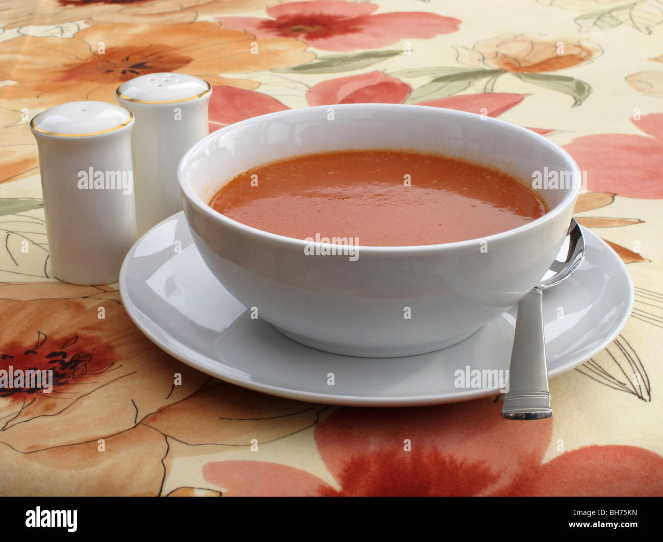 Bowl of Tomato Soup Stock Photo - Alamy