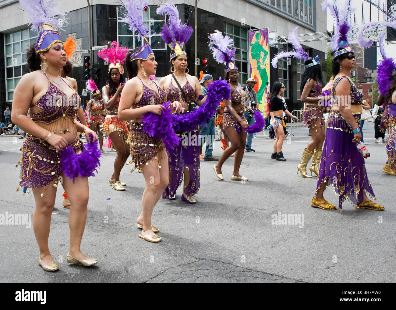 Montreal's annual Carifiesta Carnival parade in downtown Montreal Stock