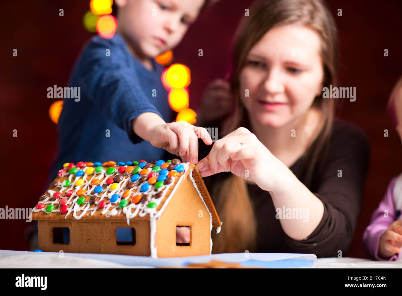 Gingerbread house decoration Stock Photo Alamy