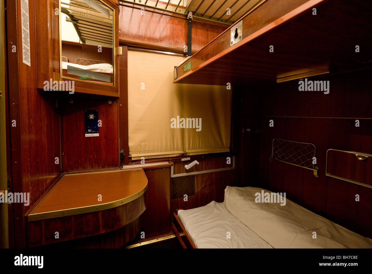 First Class Cabin In A Sleeping Car Of The Romanian Railways Stock 