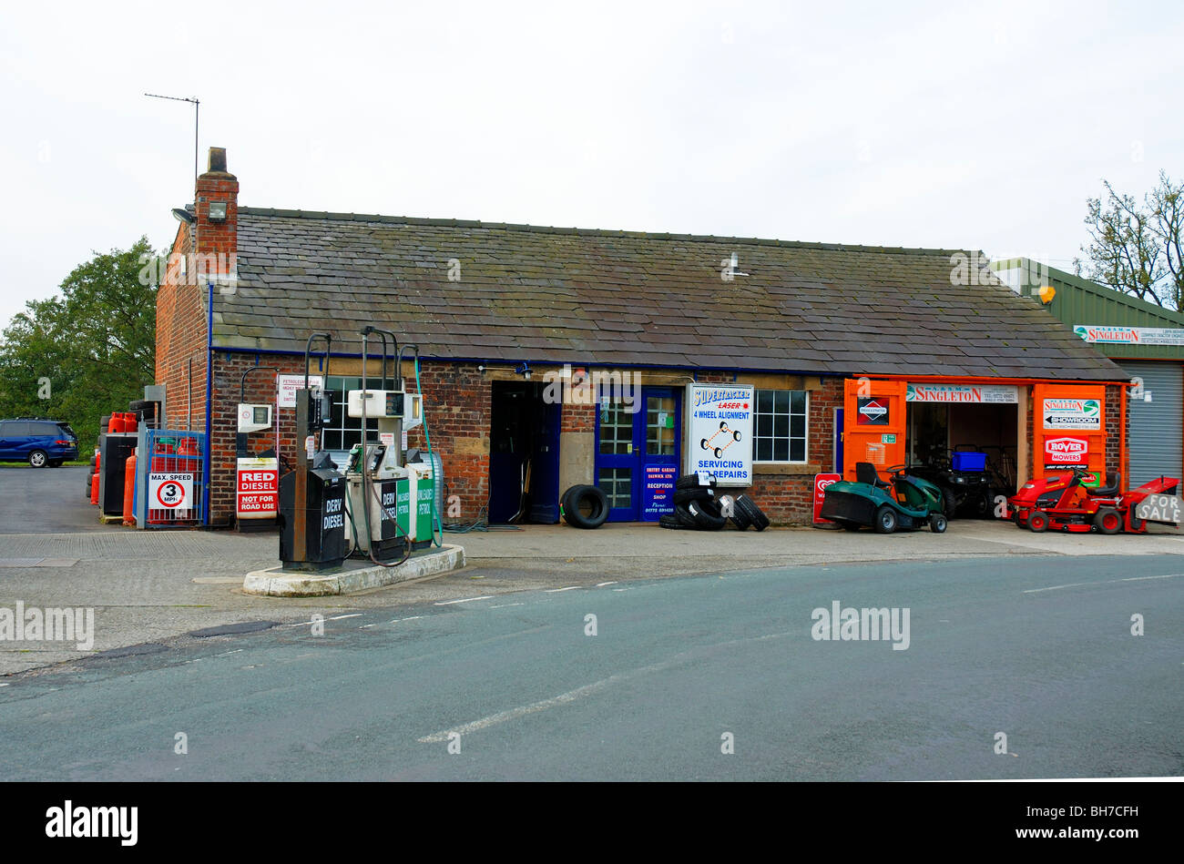 A very nostalgic garage in rural Lancashire where customers are served