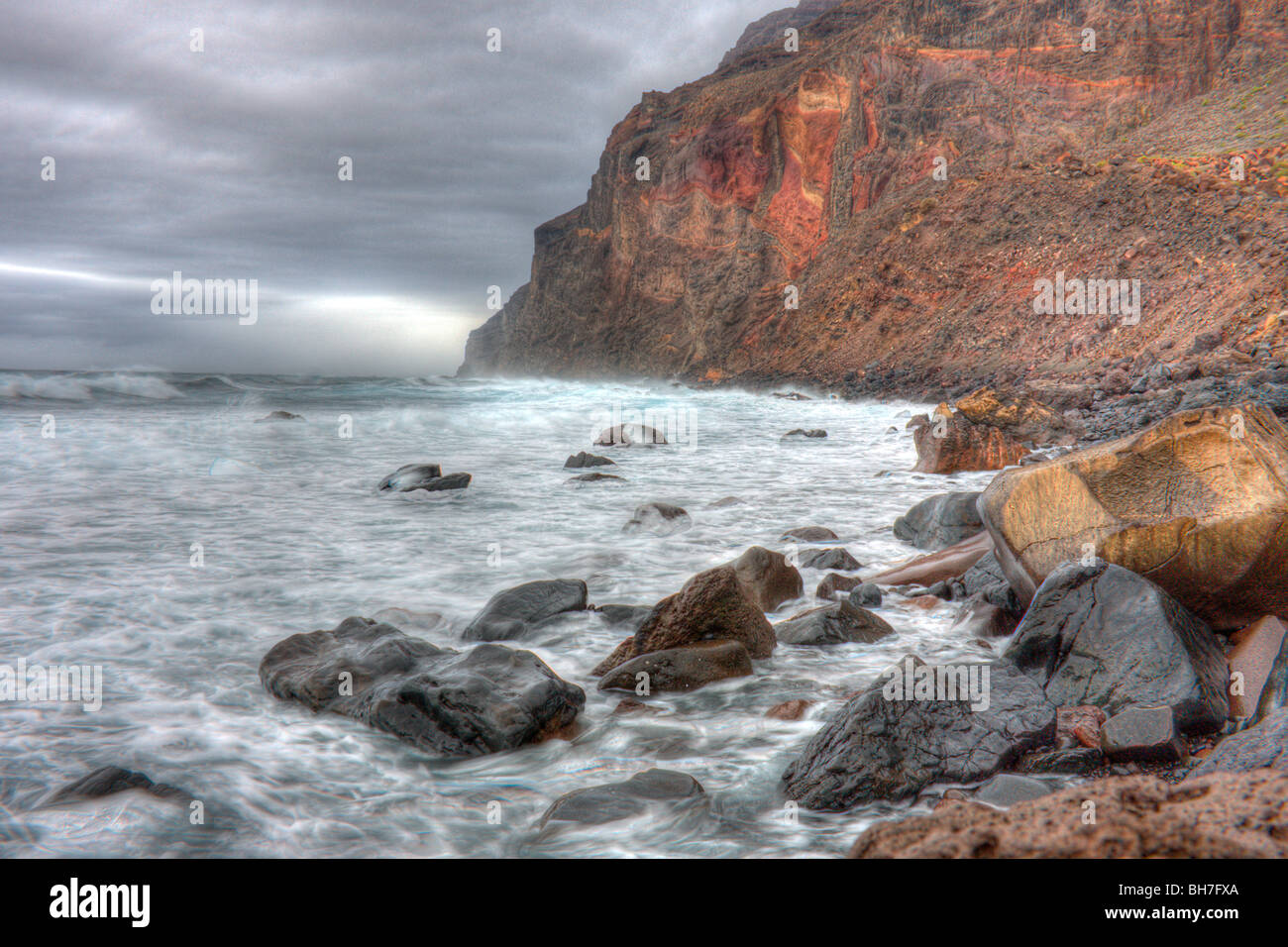 Playa Inglaterra beach, Valley Gran Rey: La Gomera Island Stock Photo