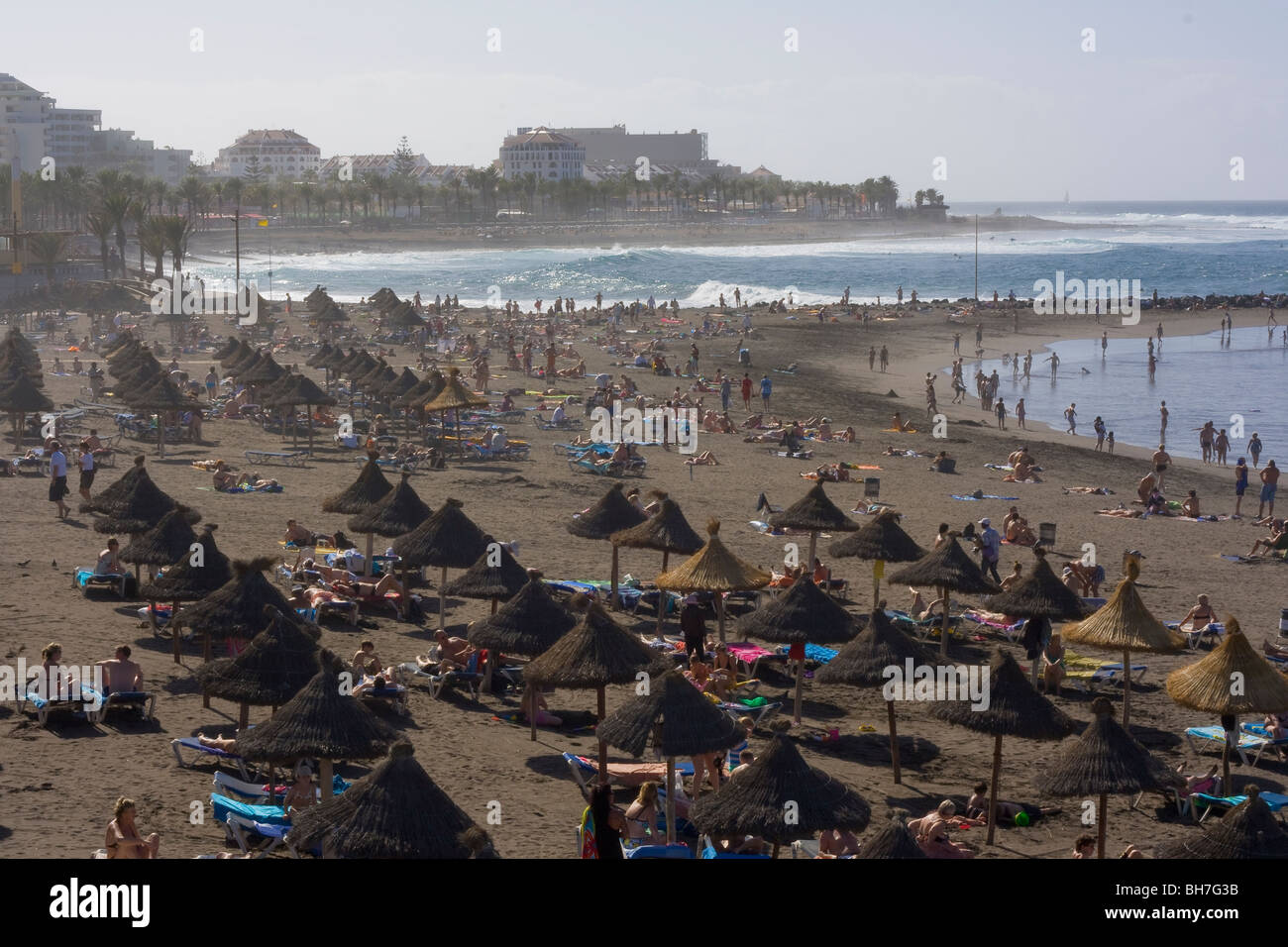 Las Americas beach,  tenerife. Stock Photo