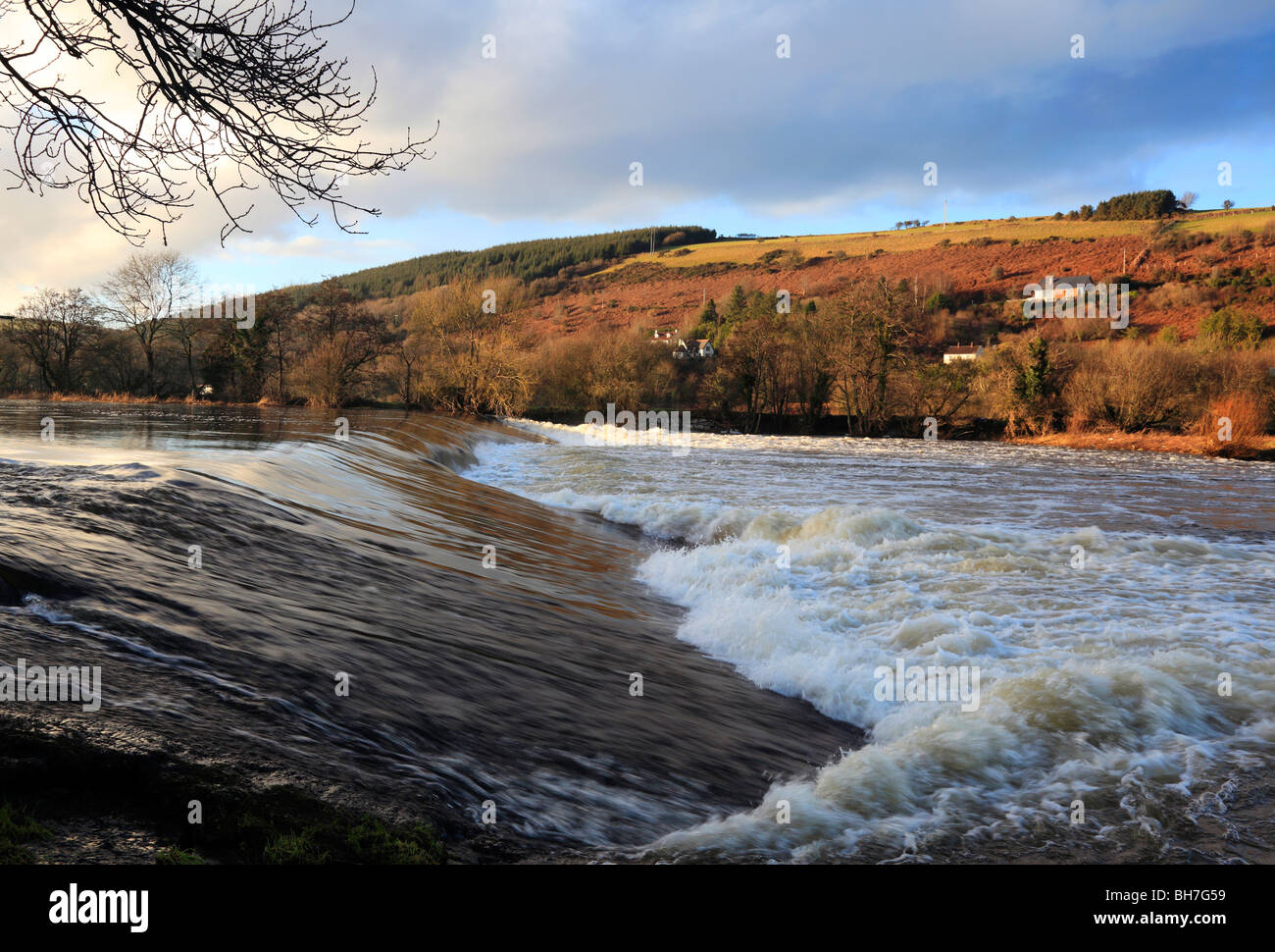 River Lee at Ballincollig, Co.Cork, Ireland Stock Photo