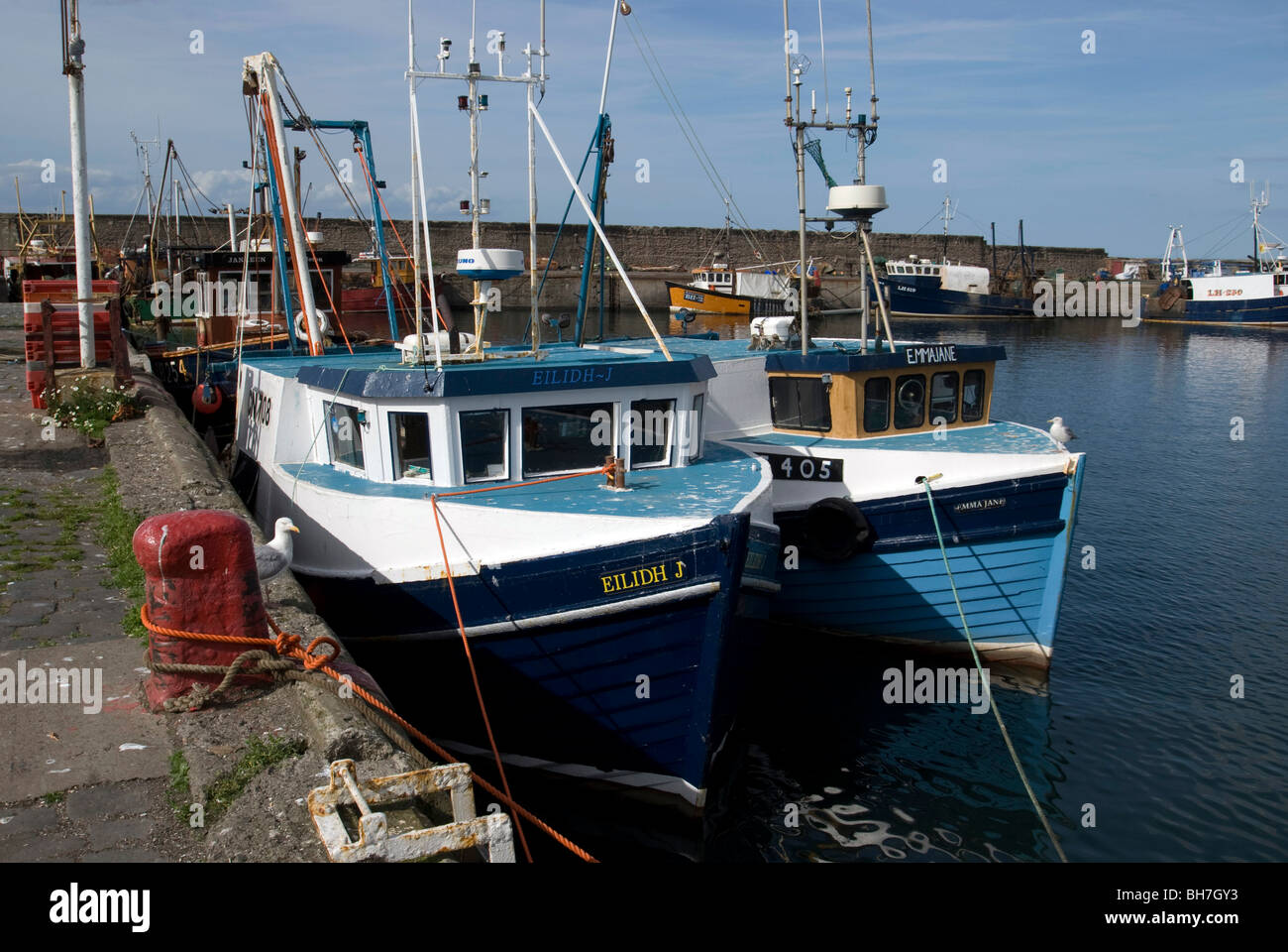 Fishing boats at Port Seton Harbour near Edinburgh, Scotland Stock ...