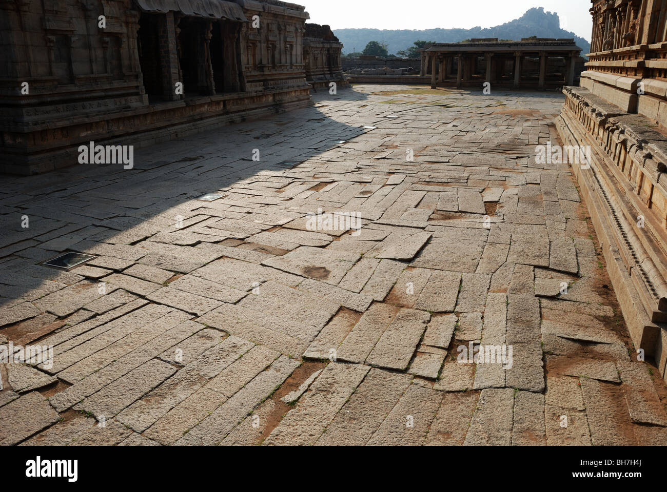 Stone floor at the Vittala temple, Hampi, India Stock Photo Alamy
