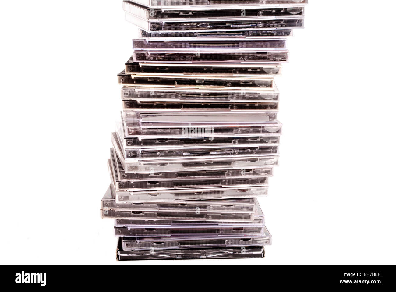 tower of cds Stock Photo Alamy