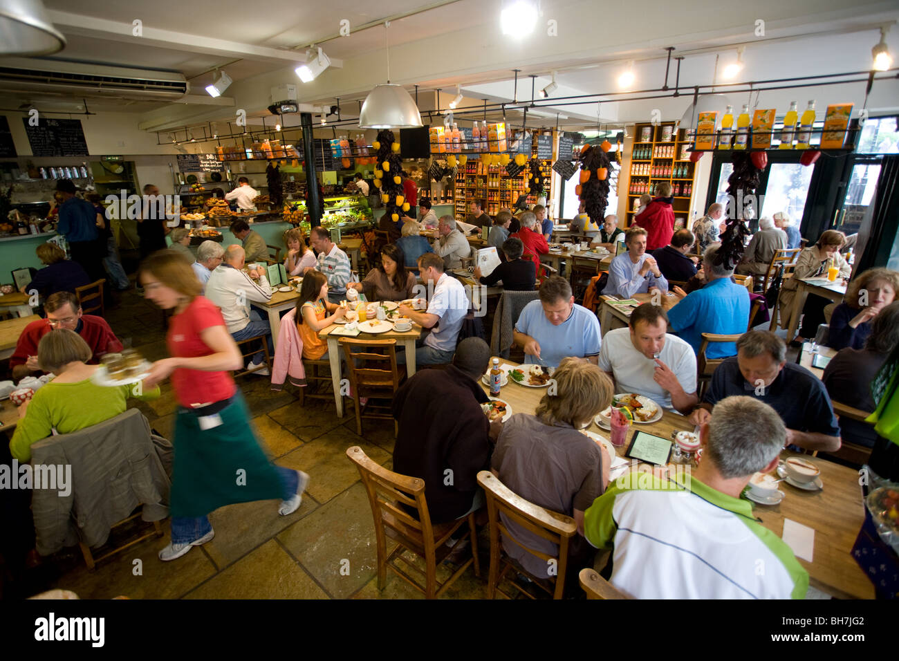 General View Of the Cafe area at Bill's Produce store and Cafe in Lewes. Picture by James Boardman Stock Photo