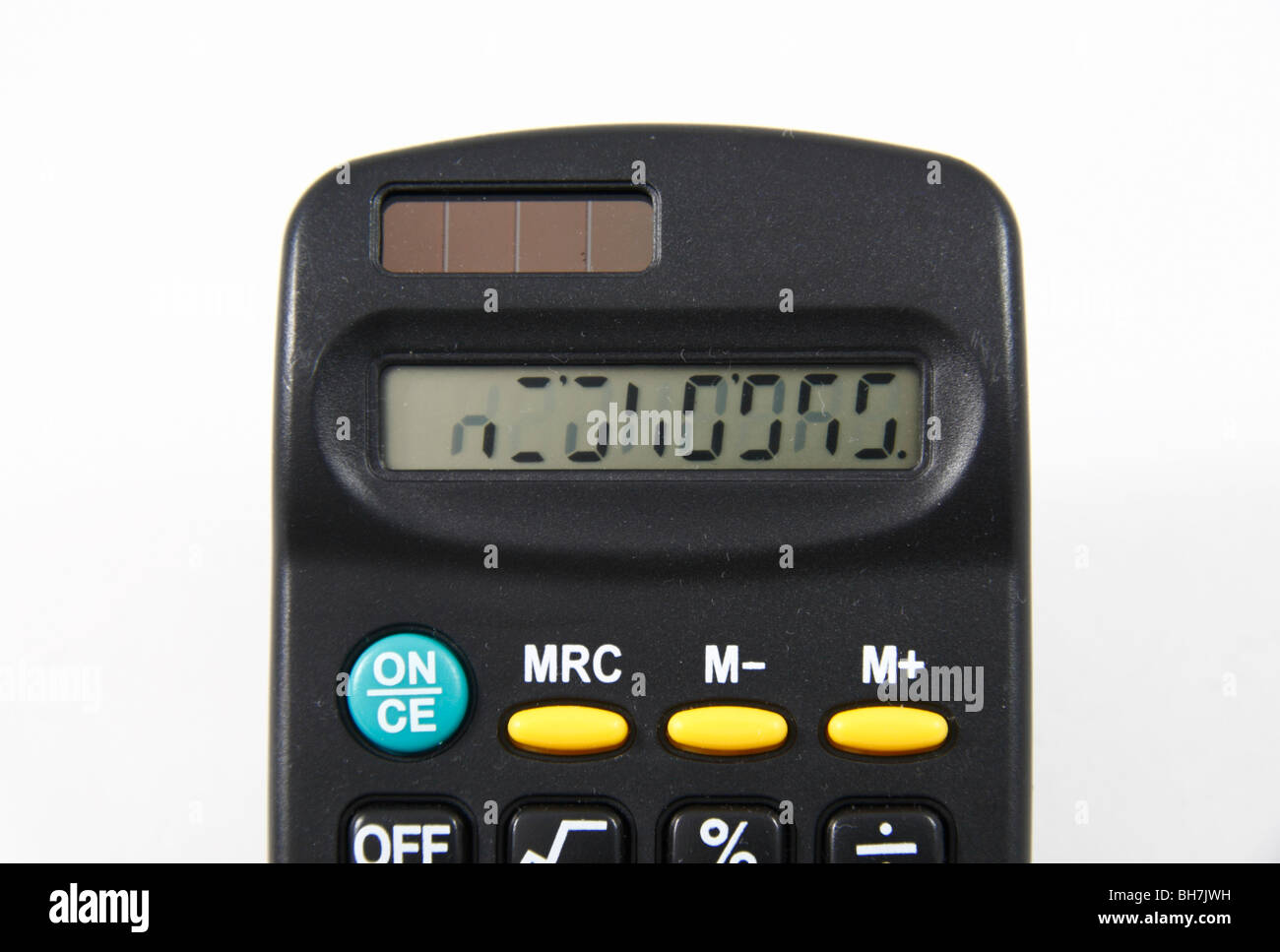Close up cut out of a broken calculator Stock Photo Alamy