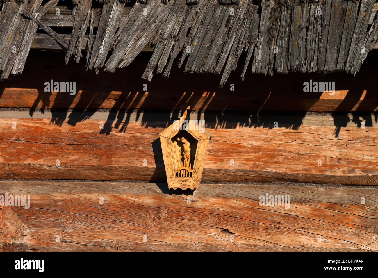 Picturesque village Chocholow with old wooden houses, Tatras Mt, Poland Stock Photo