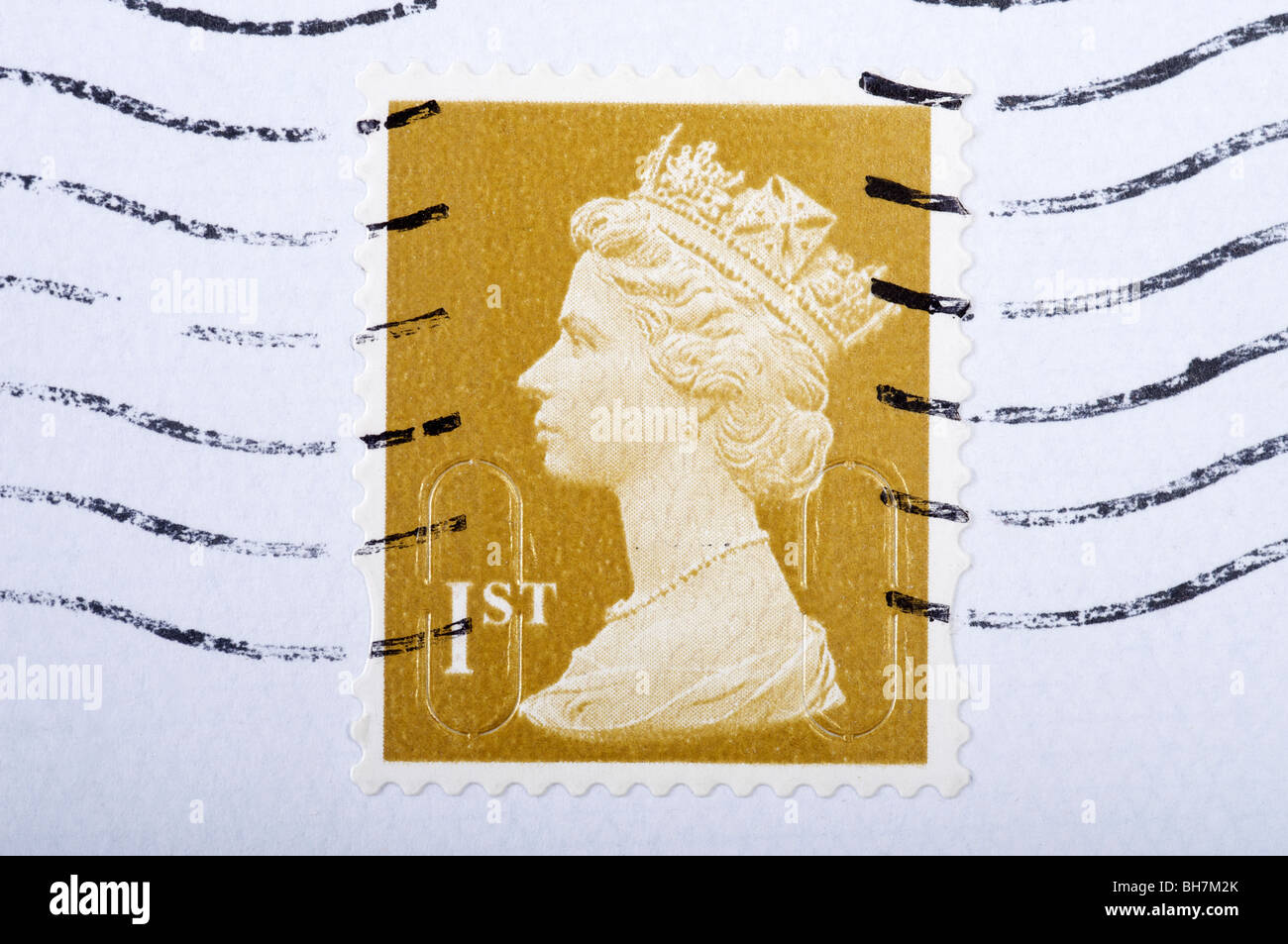 First class British postal stamp Stock Photo