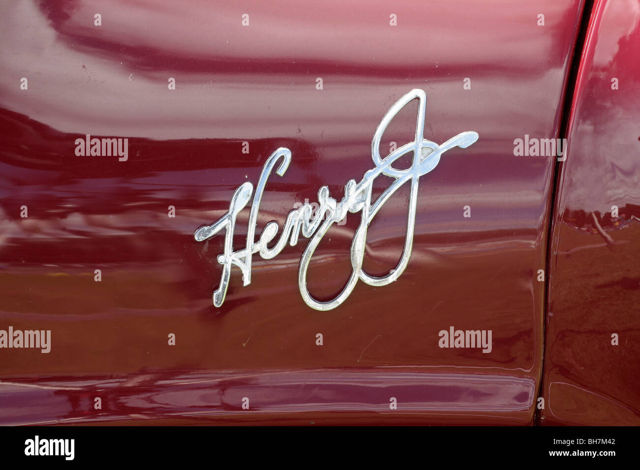 Henry J. (automobile) nameplate Stock Photo