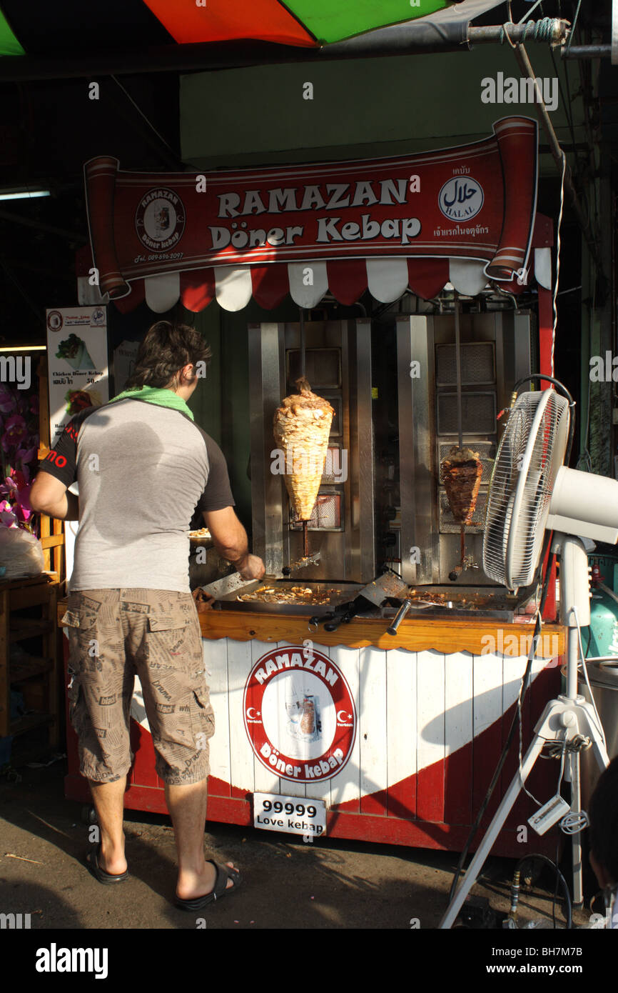 Doner Kebap at Chatuchak Weekend Market , Bangkok , Thailand Stock Photo