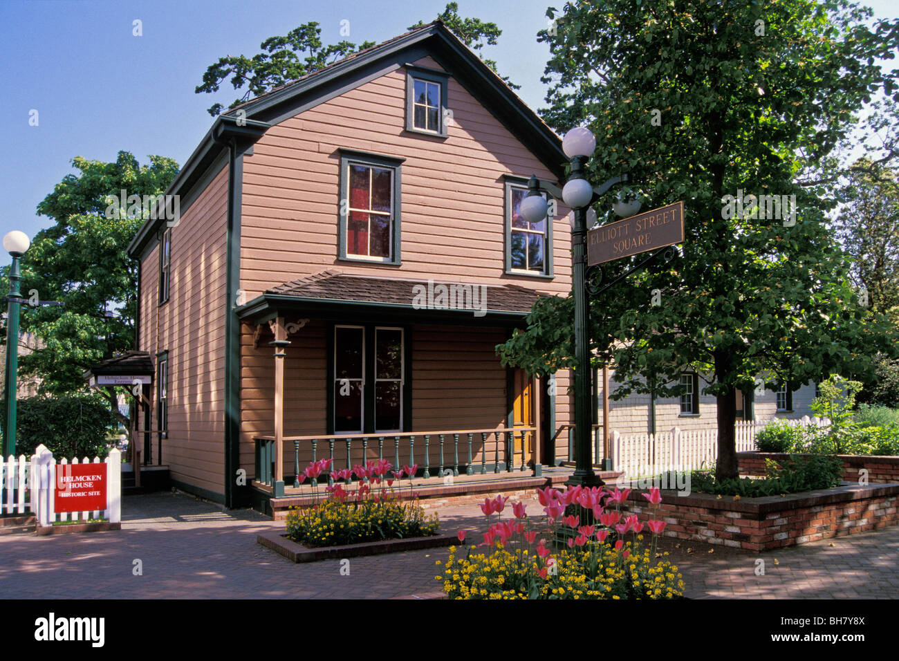 Helmcken House, Old pioneer home c. 1852, Victoria, British Columbia, Canada Stock Photo