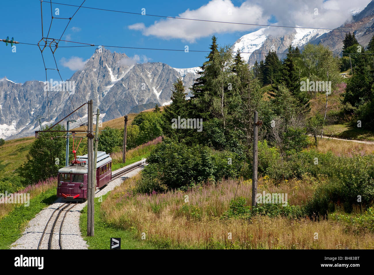 Poster Train Glacier Bionnassay – Affiche Vintage 50x70cm, Qualité HD, PostersAndCo