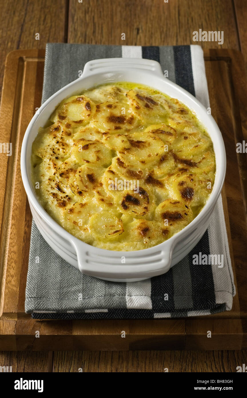 Gratin dauphinoise Potato gratin Stock Photo