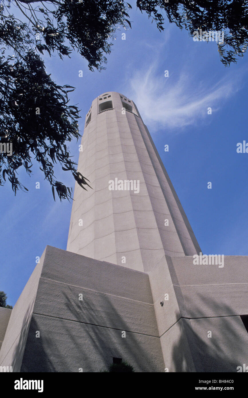 Exterior Of Coit Tower, San Francisco, California Stock Photo